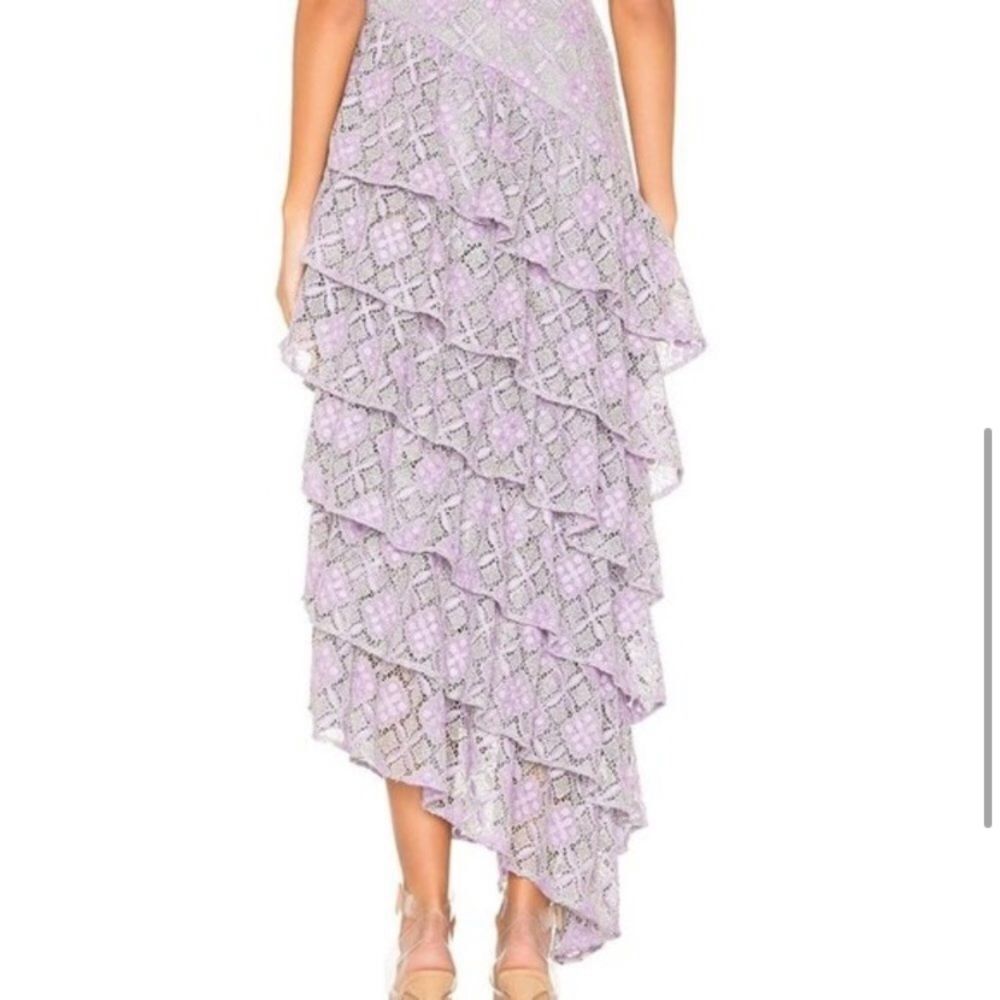New Majorelle Oracle Ruffle Tier Purple Gown - Picture 3 of 8